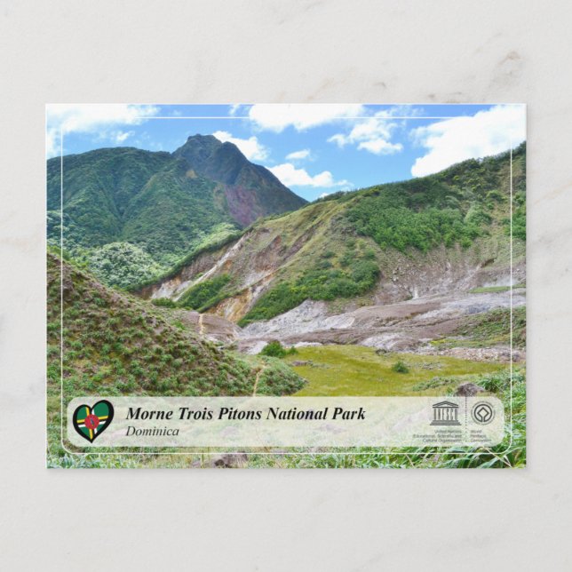 UNESCO WHS - Morne Trois Pitons National Park Postcard (Front)