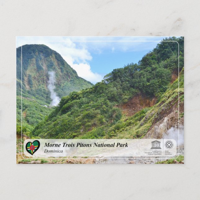 UNESCO WHS - Morne Trois Pitons National Park Postcard (Front)