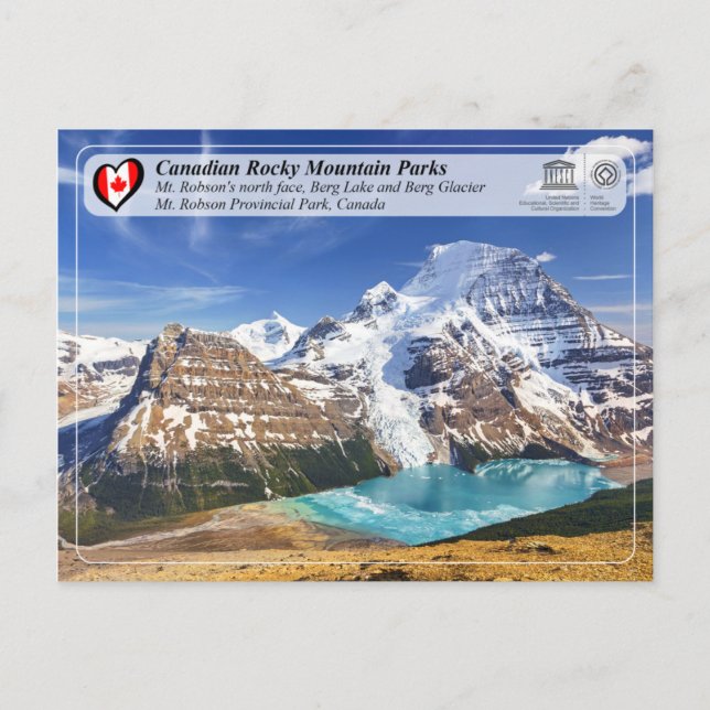UNESCO WHS - Mount Robson Provincial Park Postcard (Front)