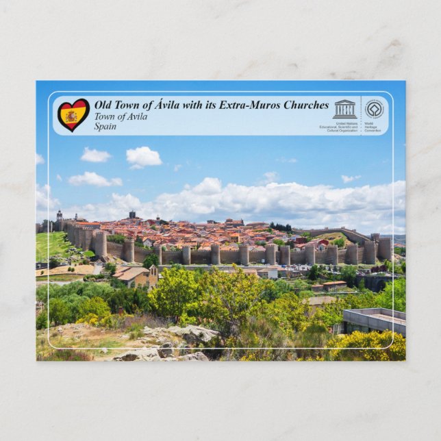 UNESCO WHS - Old Town of Ávila and its walls Postcard (Front)
