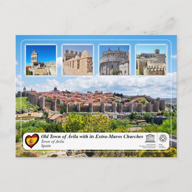 UNESCO WHS - Old Town of Ávila and its walls Postcard (Front)