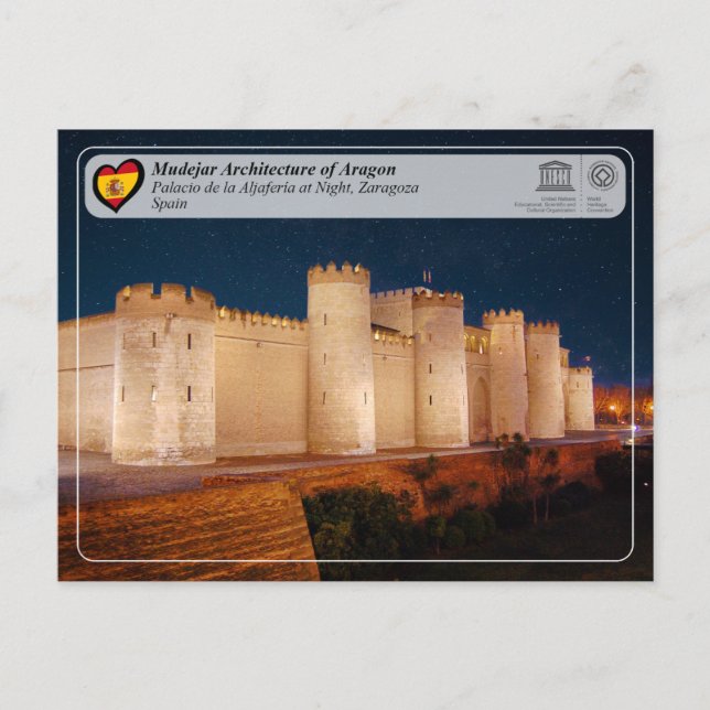 UNESCO WHS - Palacio de la Aljafería  Postcard (Front)