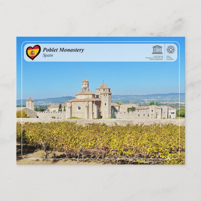 UNESCO WHS - Poblet Monastery Postcard (Front)