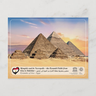 UNESCO WHS - The Pyramids of Giza Postcard