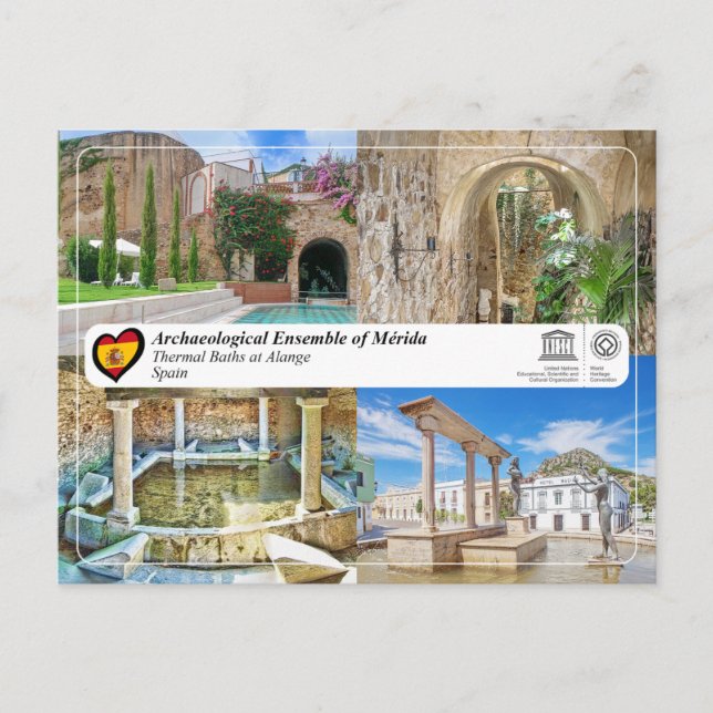 UNESCO WHS - Thermal Baths at Alange Postcard (Front)