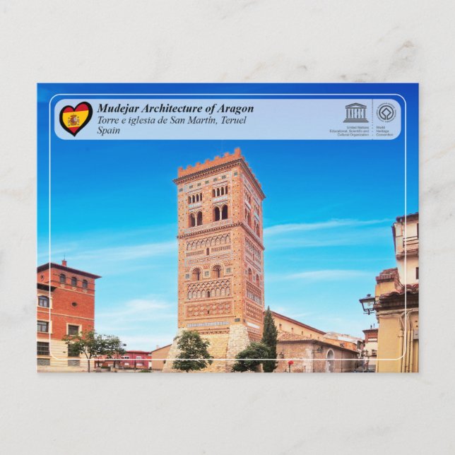 UNESCO WHS - Torre de la iglesia de San Martín Postcard (Front)