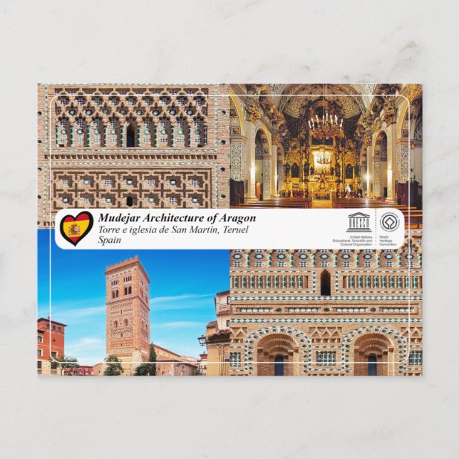 UNESCO WHS - Torre de la iglesia de San Martín Postcard (Front)