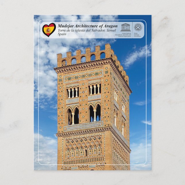 UNESCO WHS - Torre de la iglesia del Salvador Postcard (Front)