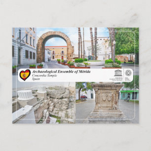 UNESCO WHS -  Trajan's Arch, Concordia Temple Postcard