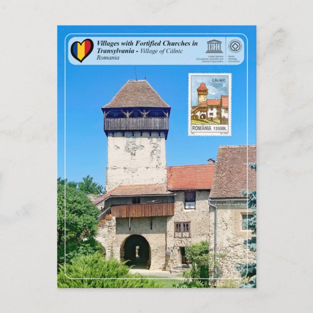 UNESCO WHS - Village of Câlnic (Stamp Edition) Pos Postcard (Front)