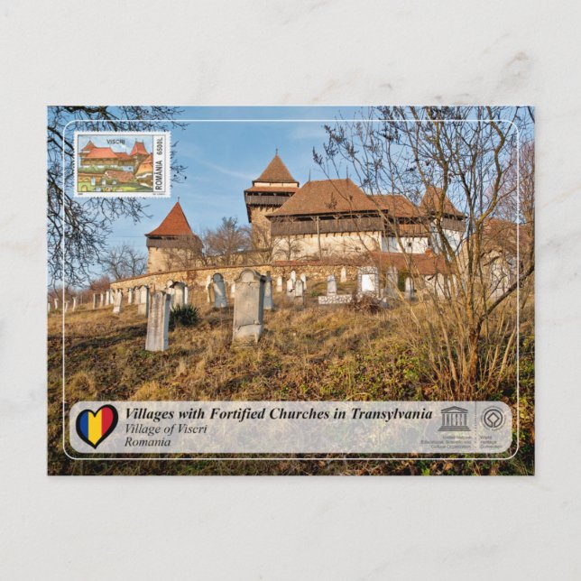 UNESCO WHS - Village of Viscri (Stamp Edition) Pos Postcard (Front)