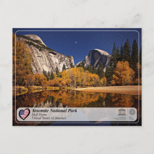 UNESCO WHS - Yosemite National Park - Half Dome Po Postcard