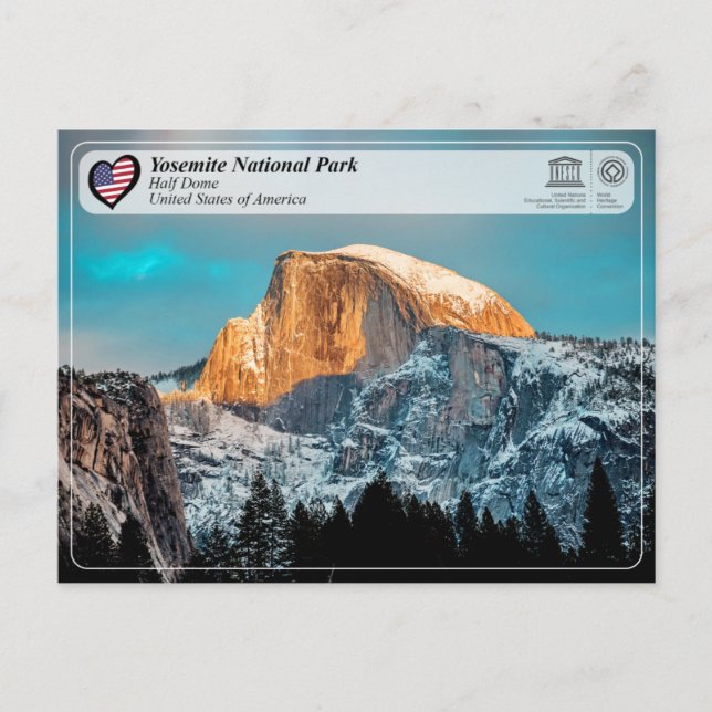 UNESCO WHS - Yosemite National Park - Half Dome Postcard (Front)
