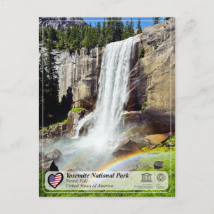 UNESCO WHS - Yosemite NP - Vernal Fall Postcard