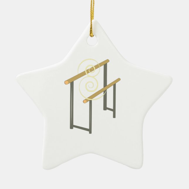 Uneven Bars Ceramic Tree Decoration (Front)