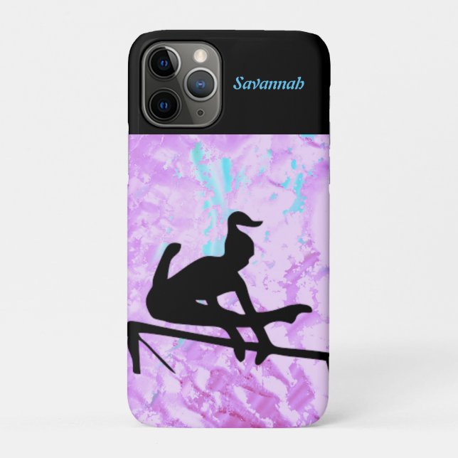 Uneven Bars Personalised Name Blue / Purple  Case-Mate iPhone Case (Back)