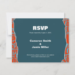 Uneven Love Border Attendance Diet Allergies RSVP Card