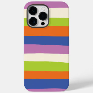 Uneven Stripes - Blue, Orange, Purple, Green, and Case-Mate iPhone 14 Pro Max Case