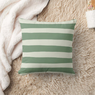 Uneven Stripes - Green Cushion