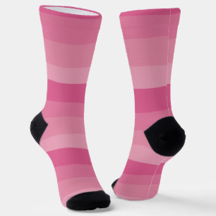 Uneven Stripes - Pink Socks