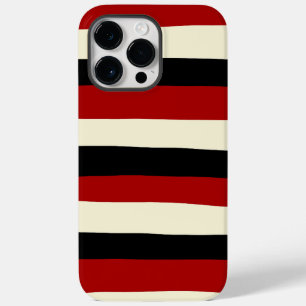Uneven Stripes - Red and Cream Case-Mate iPhone 14 Pro Max Case