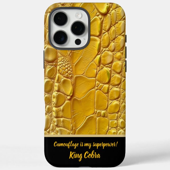 Unexpected beauty of a vibrant yellow snakeskin Case-Mate iPhone case (Back)