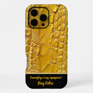 Unexpected beauty of a vibrant yellow snakeskin iPhone 16 pro max case