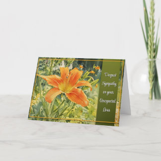 Unexpected Loss - Sympathy Card