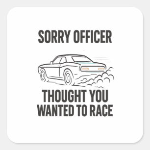 Unexpected Race Square Sticker