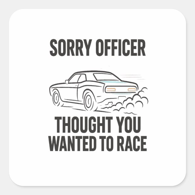 Unexpected Race Square Sticker (Front)