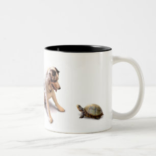 Unexpected Turtle Love Two-Tone Coffee Mug