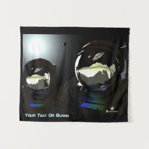 Unexpected Visitors UFO Tapestry