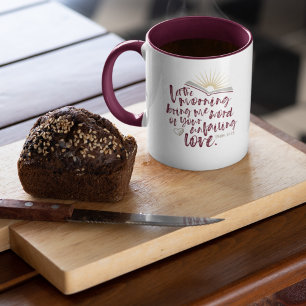 UNFAILING LOVE Psalm Bible Scripture Maroon Mug
