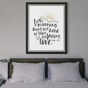 UNFAILING LOVE Psalm Bible Verse Typography Poster