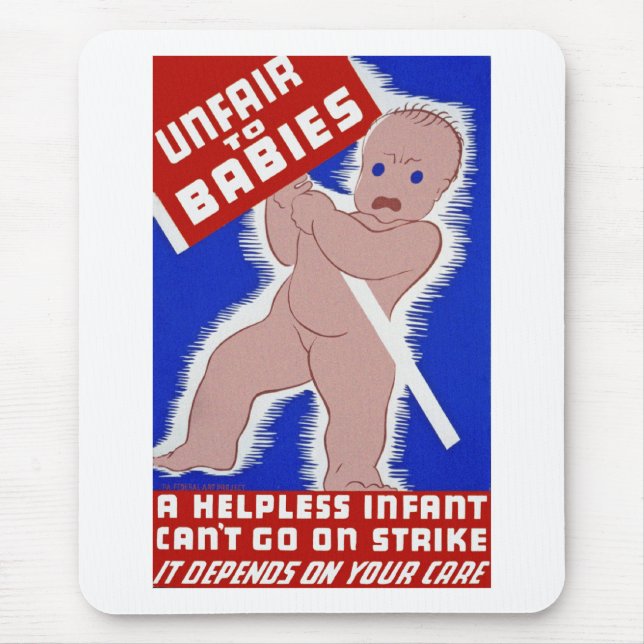 Unfair to Babies Mouse Mat (Front)