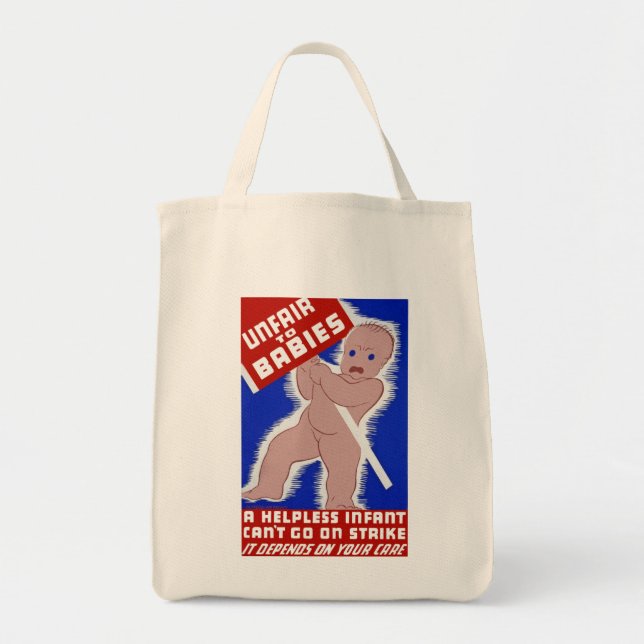 Unfair to Babies Tote Bag (Front)