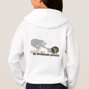 "unfathomable potential" Girls' HOODIE backprint