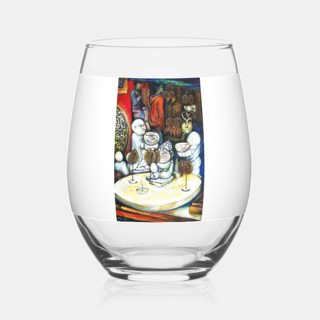 Unfazed by Challenge Stemless Wine Glass (Front)