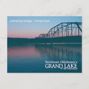 Unfinished Bridge...Grand Lake OK  post card