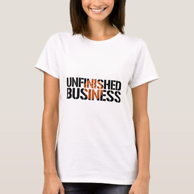 Unfinished Business Sketll Team Player Warmups  T-Shirt (Front)