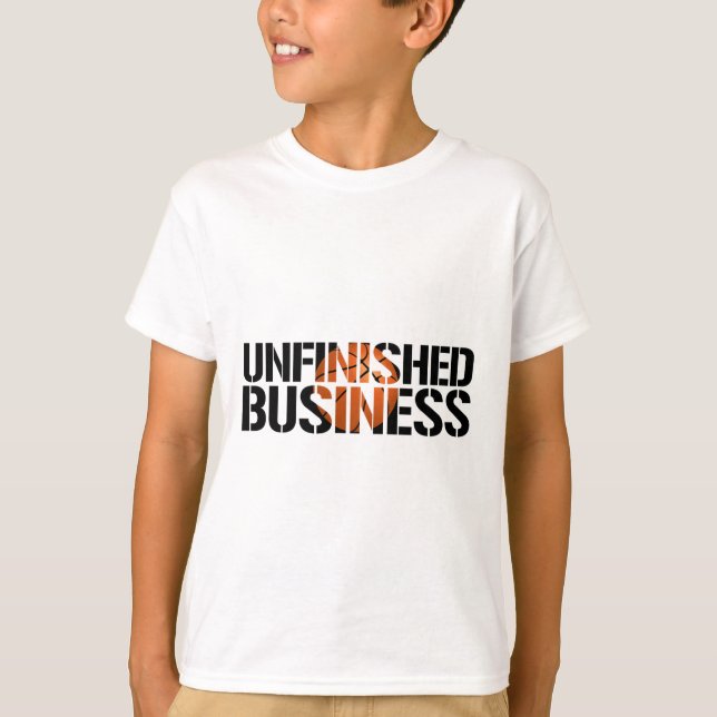Unfinished Business Sketll Team Player Warmups  T-Shirt (Front)