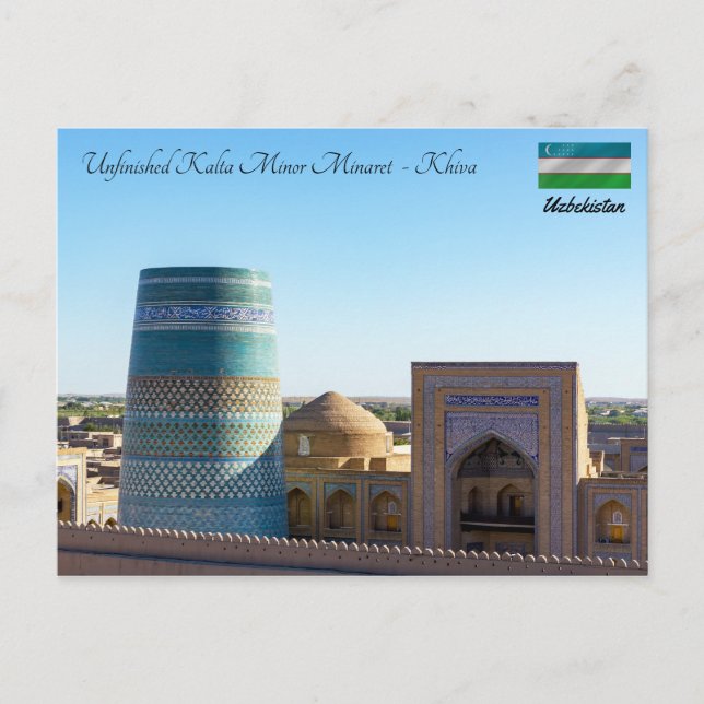 Unfinished Kalta Minor Minaret - Khiva, Uzbekistan Postcard (Front)