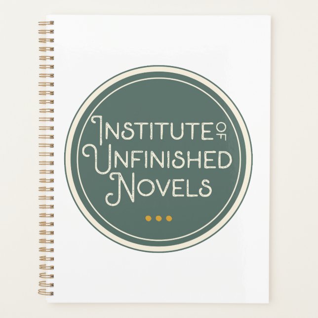 Unfinished Novel button | Book Lover Gift | Writer Planner (Front)