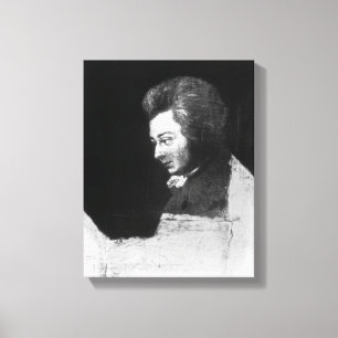 Unfinished Portrait of Wolfgang Amadeus Mozart Canvas Print
