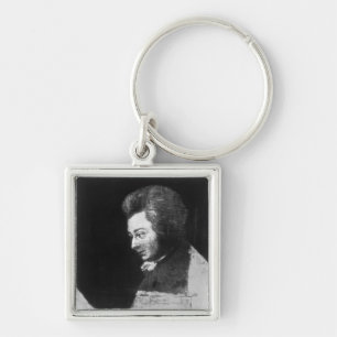 Unfinished Portrait of Wolfgang Amadeus Mozart Key Ring