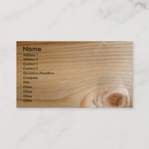 Unfinished Wood Business Card