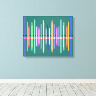 Unfocused colored vertical lines canvas print