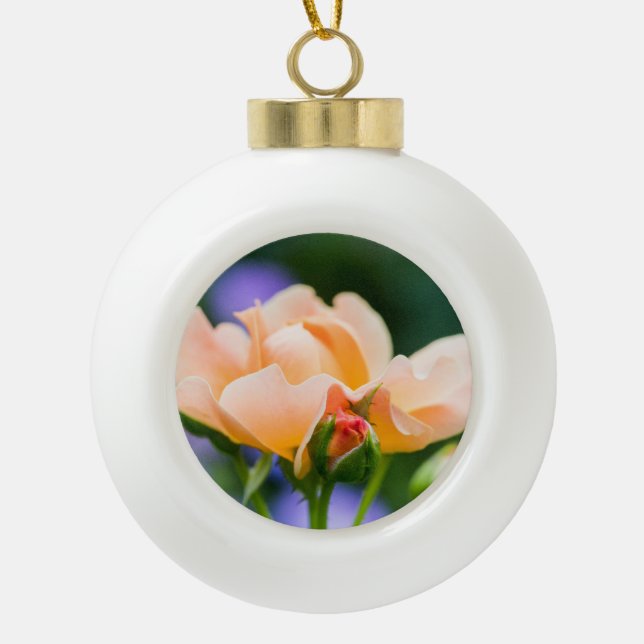 unfolding desire ceramic ball christmas ornament (Front)