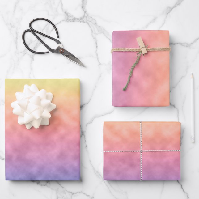 Unfolding in Colour Wrapping Paper Sheet (Front)