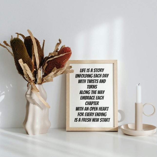 Unfolding inspirational mini poem poster (Creator Uploaded)